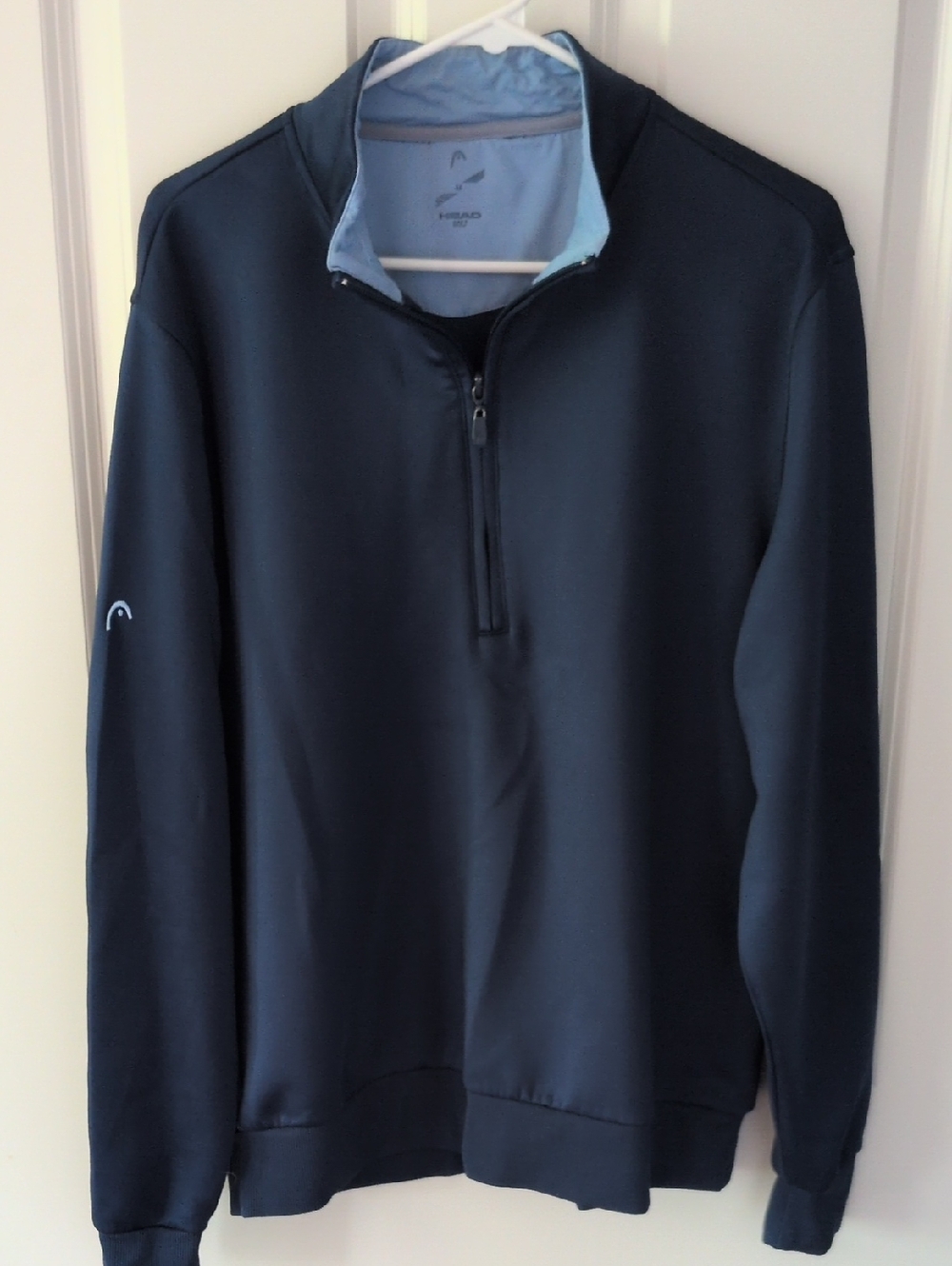 Head Navy Quarter-Zip Pullover with Light Blue Collar